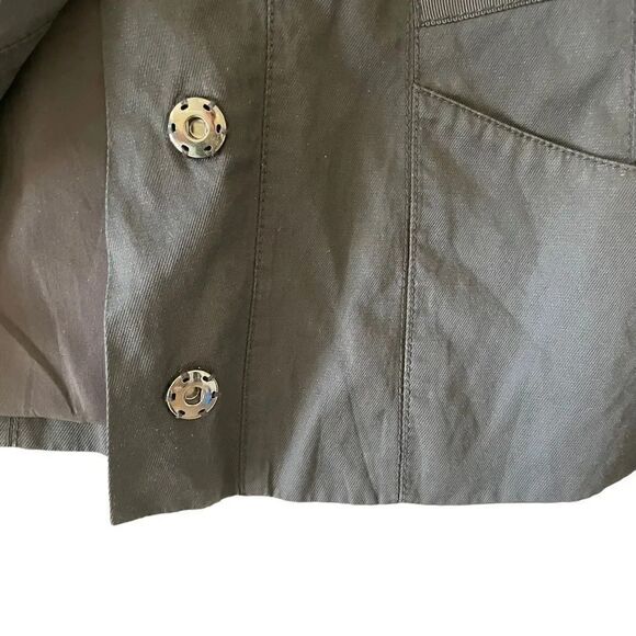 Tahari Black Gothic Button Down Shoulder Pads Lined Office Blazer Jacket Sz 4 - Picture 4 of 13